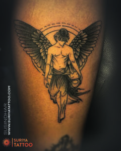 angel tattoo | best tattoo shop in pondicherry | suriya tattoo