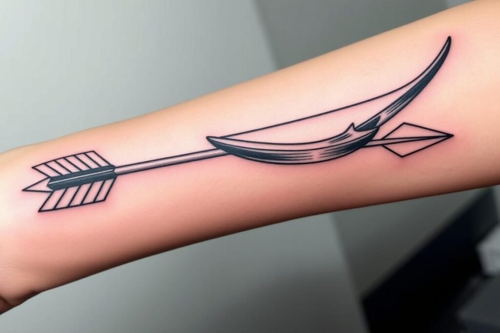 bow and arrow tattoos